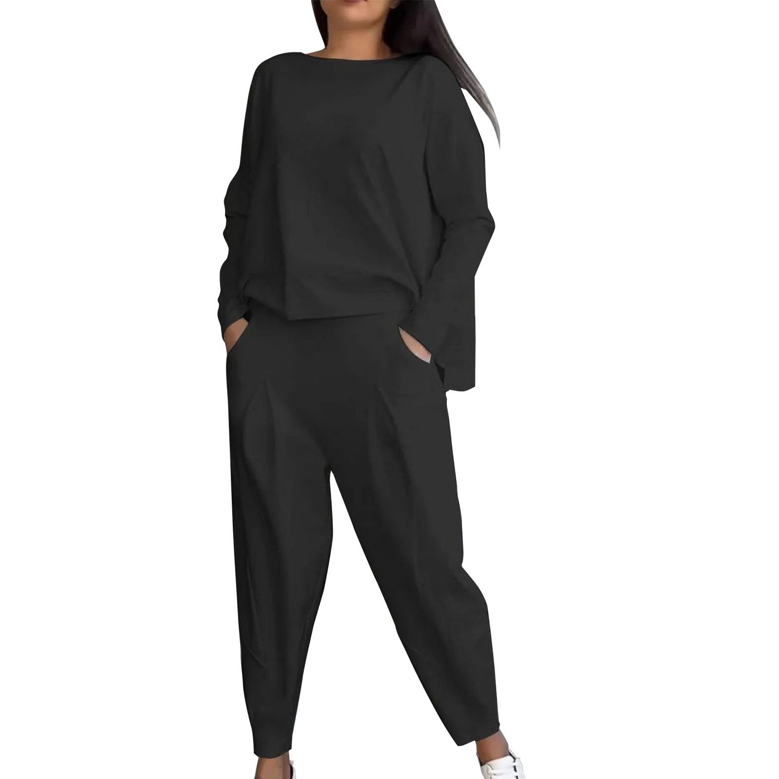 Chándal de mujer completo deportivo de invierno cómodo conjunto otoño dos piezas sudadera con capucha y pantalón tiempo libre Suit para correr sudadera ancha yoga algodón sudaderas de