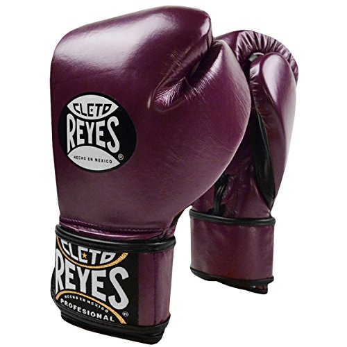 CLETO REYES Lace Up Hook and Loop Hybrid Boxing Gloves - Small - Purple