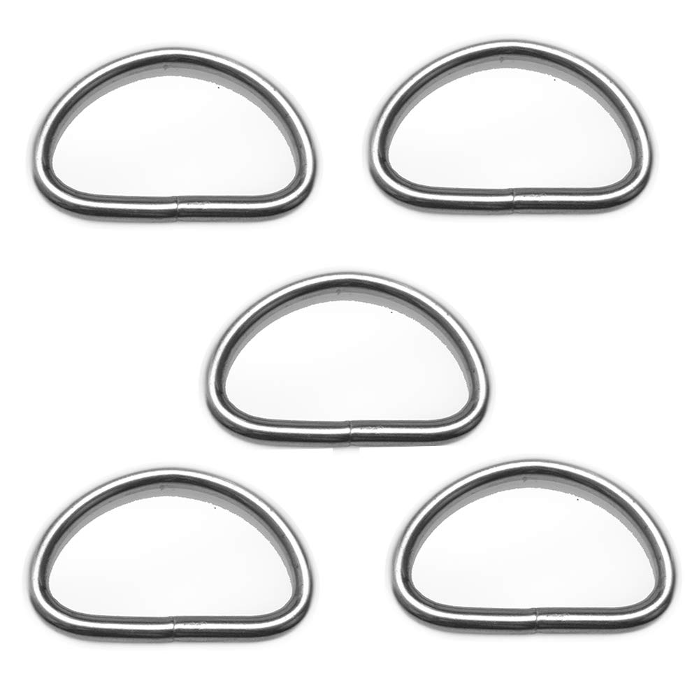 Spillbox Metal D-Rings Silver Color Bag Holder, Crafting Loop Webbing, Belts, Bags, Handbags, Package, Purse, Saddlery for DIY Crafts - Pack of 5-image-14