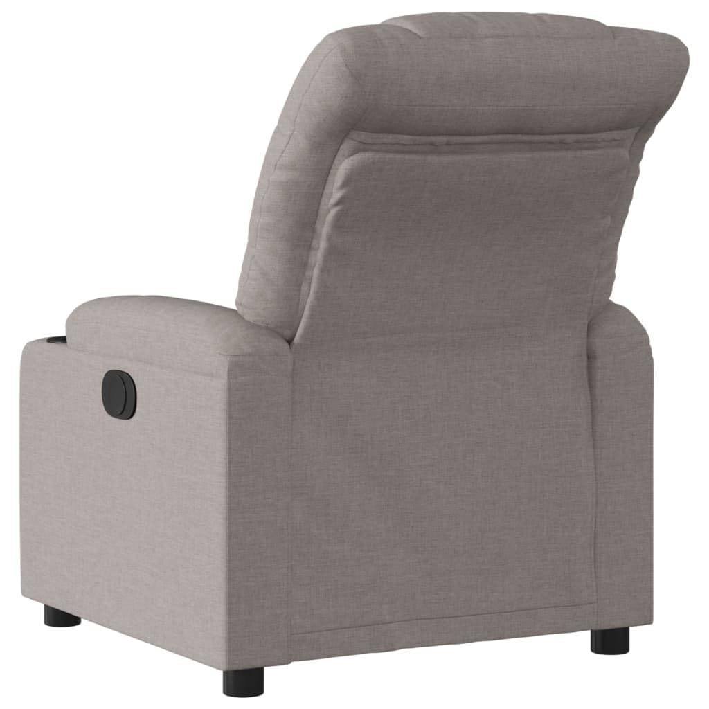 Relaxsessel mit Liegefunktion Stoff Ruhesessel Taupe 110 kg