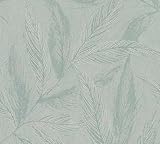 A.S. Création Vliestapete Hygge 3 in Grün, Metalllic - Tapete Floral Natur mit Blättern auf 10,05 m x 0,53 m - Made in Germany