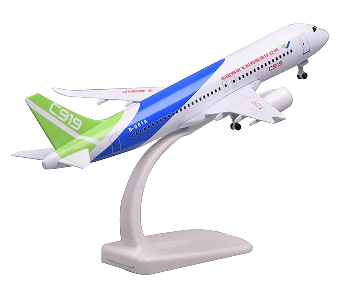 C919 Diecast Airplane Model 1/400 Scale Metal Chinese Prototype Plane for Gift Collectible