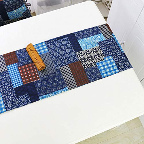 Chemin de table bleu foncé anti-rayures pour protéger table longue - 2