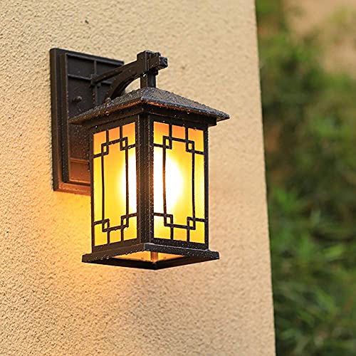 Lanterne murale alumiwall étanche et résistante avec diffuseur en verre clair culot E27