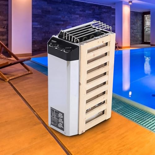 Elektryczny podgrzewacz do sauny, 3 kW, typ kontroli wewnętrznej, piecyk do sauny ze stali nierdzewnej, ochrona przed przegrzaniem, do domu, hotelu, sauny, spa, prysznica, wanny