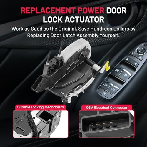 Image of SYERAL Front Left Driver Side Door Latch Lock Actuator Compatible with Nissan Versa 2013-2019 Replaces DLA1051, 80501-3BA1A