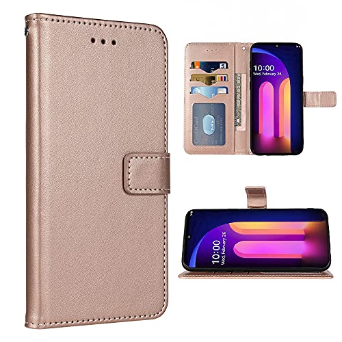 Compatible with LG V60 ThinQ V60ThinQ 5G G9 Thin Q Wallet Case Wrist Strap Lanyard Leather Flip Cover Card Holder Stand Cell Accessories Phone Cases for LGV60 V 60 60ThinQ 60V Blue
