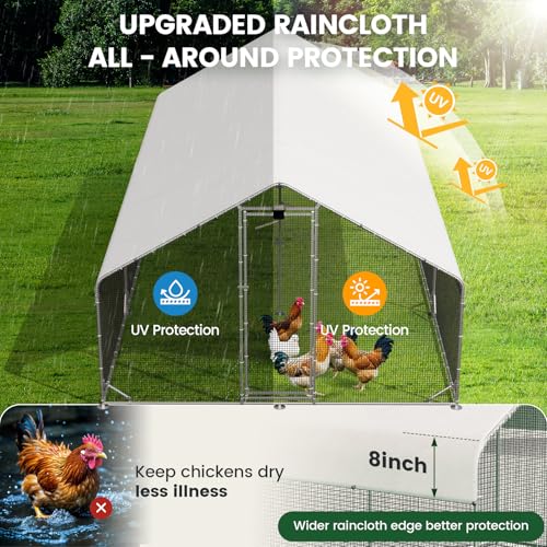 Image of Walk-in Chicken Coop 234 inch L x 118 inch W, Outdoor Metal Poultry Cage