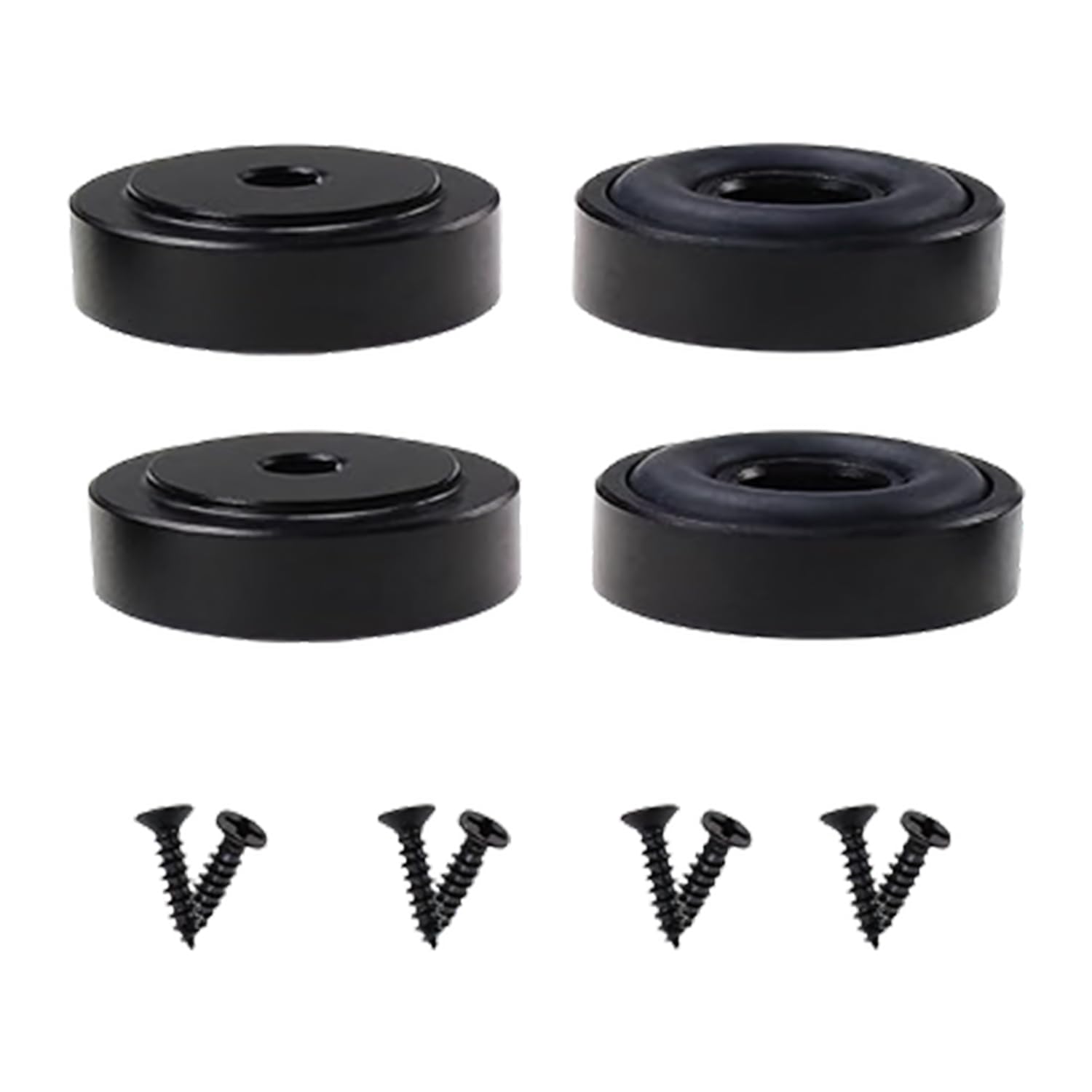 Hdoytxxm Black 4Pieces Kitchen Chopping Board Stabilizers Feet Sturdy Aluminum And Rubber Scratch Proof Protectors Shock Absorbing Case Rubber Pad