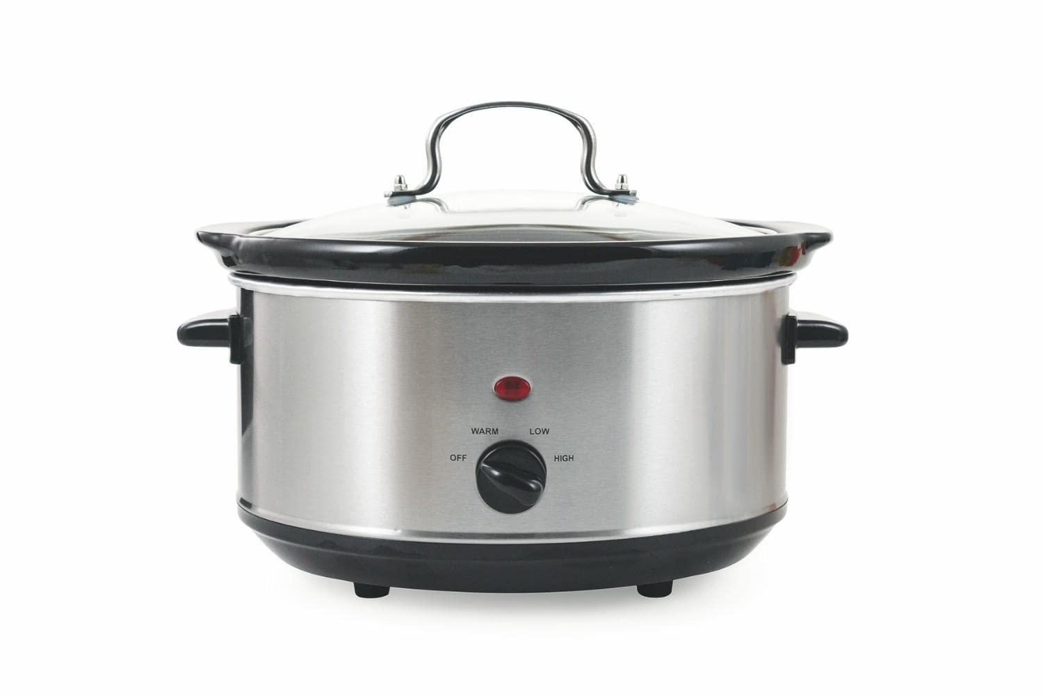 Galileo Casa 2187876 Slow Cooker Pentola Elettrica in Acciaio, 200W, Argento, 3.5 l