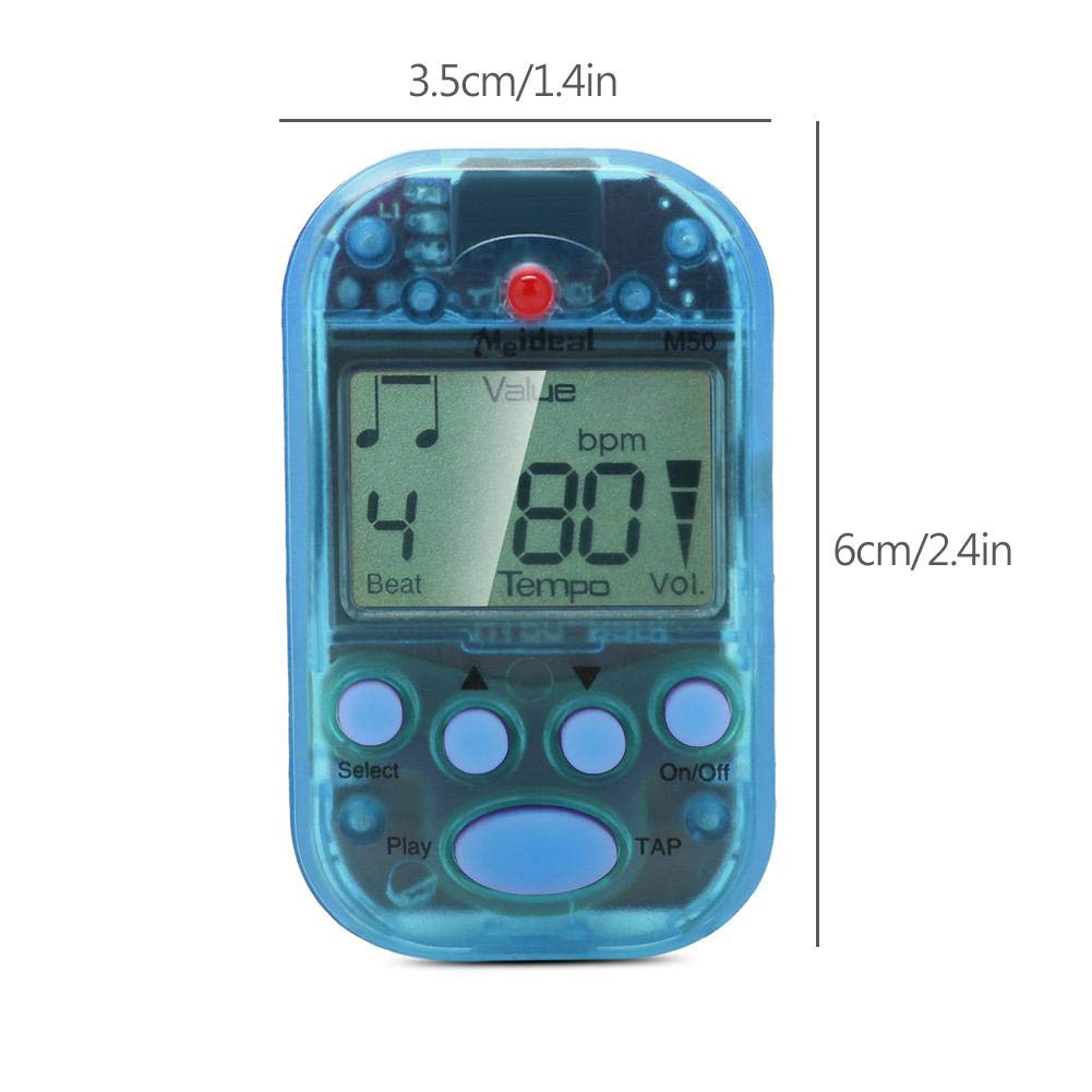 LCD Digital Metrónomo Portátil Clip-On Beat Tempo para Piano, Violín, Guitarra, Tambor de Trampa