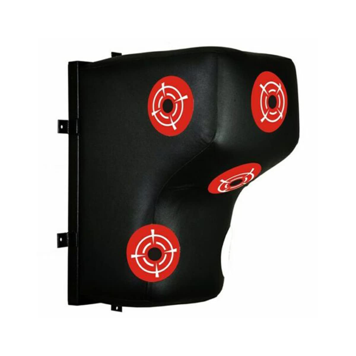 MAXX Leather Wall Mounted Striking Punch Bag punch pad Wall Punchbag 2 (LARGE- 61 X 48 X 34cm, BLACK/RED)