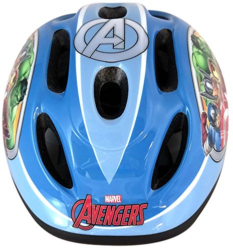 Stamp- Marvel Set DE Protection Comprenant Casque + GENOUILLERES et COUDIERES vélo-Avengers, AV299507, Bleu (52-56) - Image 6