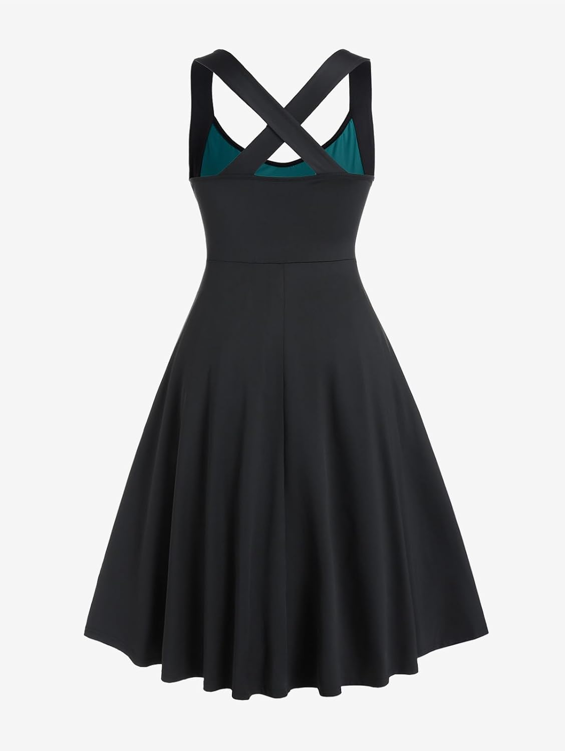 ROSE GAL Womens Plus Size Dresses Wrap V-Neck Gothic Vintage 50S Maxi Dress - Image 3