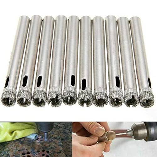 Brocas de diamante para seco NUSHKI, 10 piezas, 5 mm, para perforar granito, mármol, cerámica, baldosas y vidrio miniatura 3