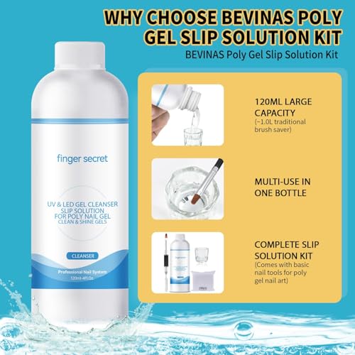 Poly Gel Slip Solution - Nail Cleaner for Builder Gel