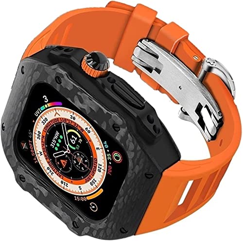 Kit de mod de bracelet de montre en fibre de carbone et titane pour Apple Watch Ultra