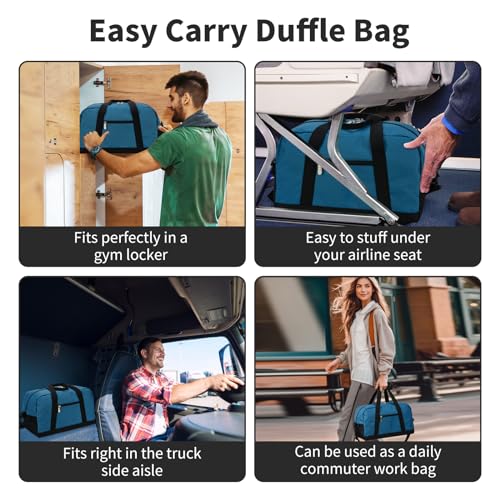 Image of Apenze Small Gym Bag 14 inch lightweight Carry On Mini Duffel Bag for Travel Sport - Blue