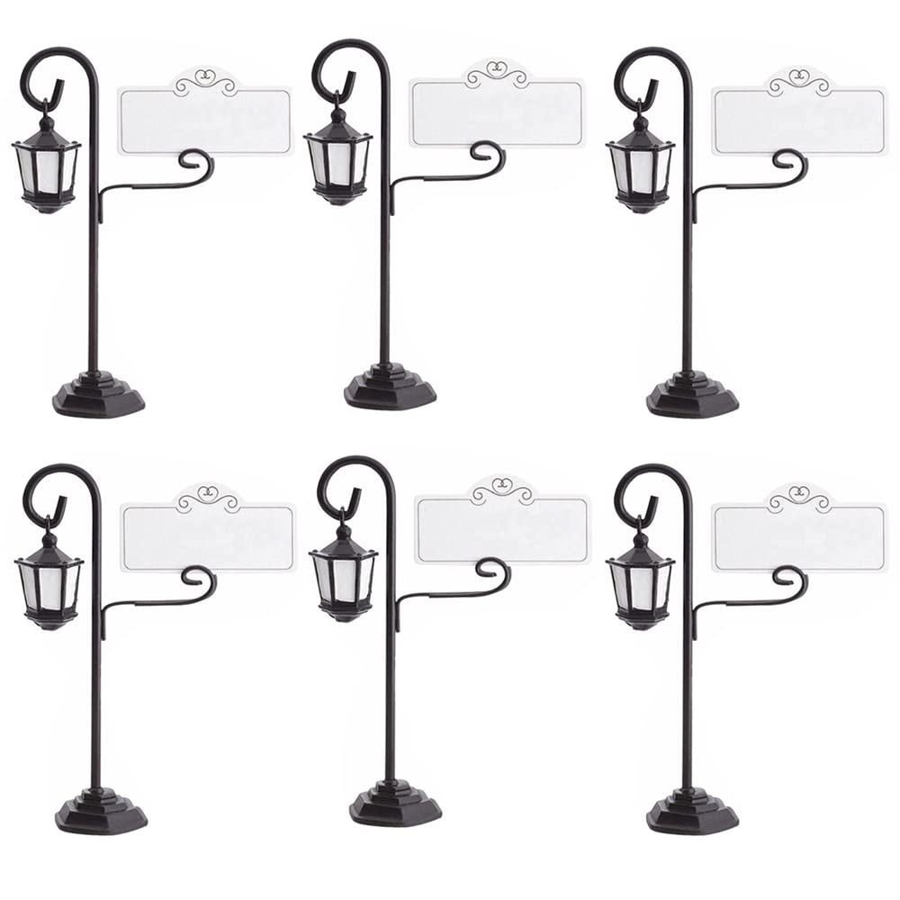 Leadigol Table Card Holder Place Cards Streetlight Name Holder Number Photo Party Supplies Food Signs Memo Notes Weddings Restaurants Birthdays 6PCS