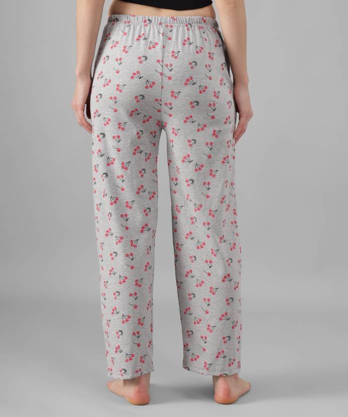 Image of Women's Cotton Pyjama, Drawstring Waist with Pockets, Soft Comfortable Sleepwear - (Pack of 3)