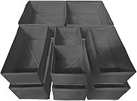 Vista 8 de Organizador de cajones, 12 cubos organizadores de aparador, organizador plegable de armario y divisores de almacenamiento de cajones para ropa, ropa