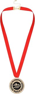Madison Tyler Winner Award Medals Necklace for Kids and Adults | Medals with Red Neck Ribbon | Olympic Medals Necklace for Women Girls Kids
