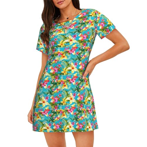 Robe de nuit d'été anti-chaleur fluide et décontractée