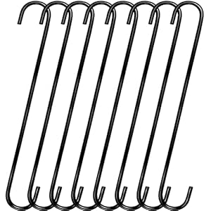 Dingee 665, 8er Set S-Haken, 35.6cm, Schwarz