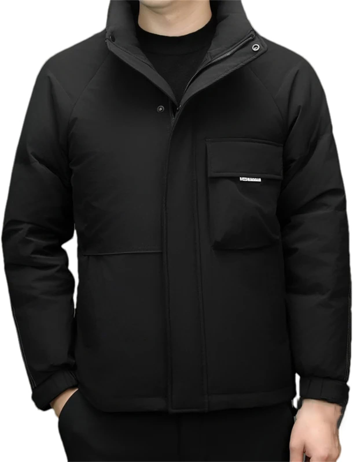 Men's White Duck Down Jacket Winter Windproof Stand Collar Warm Puffer Coat Outwear Thick Down Clothes