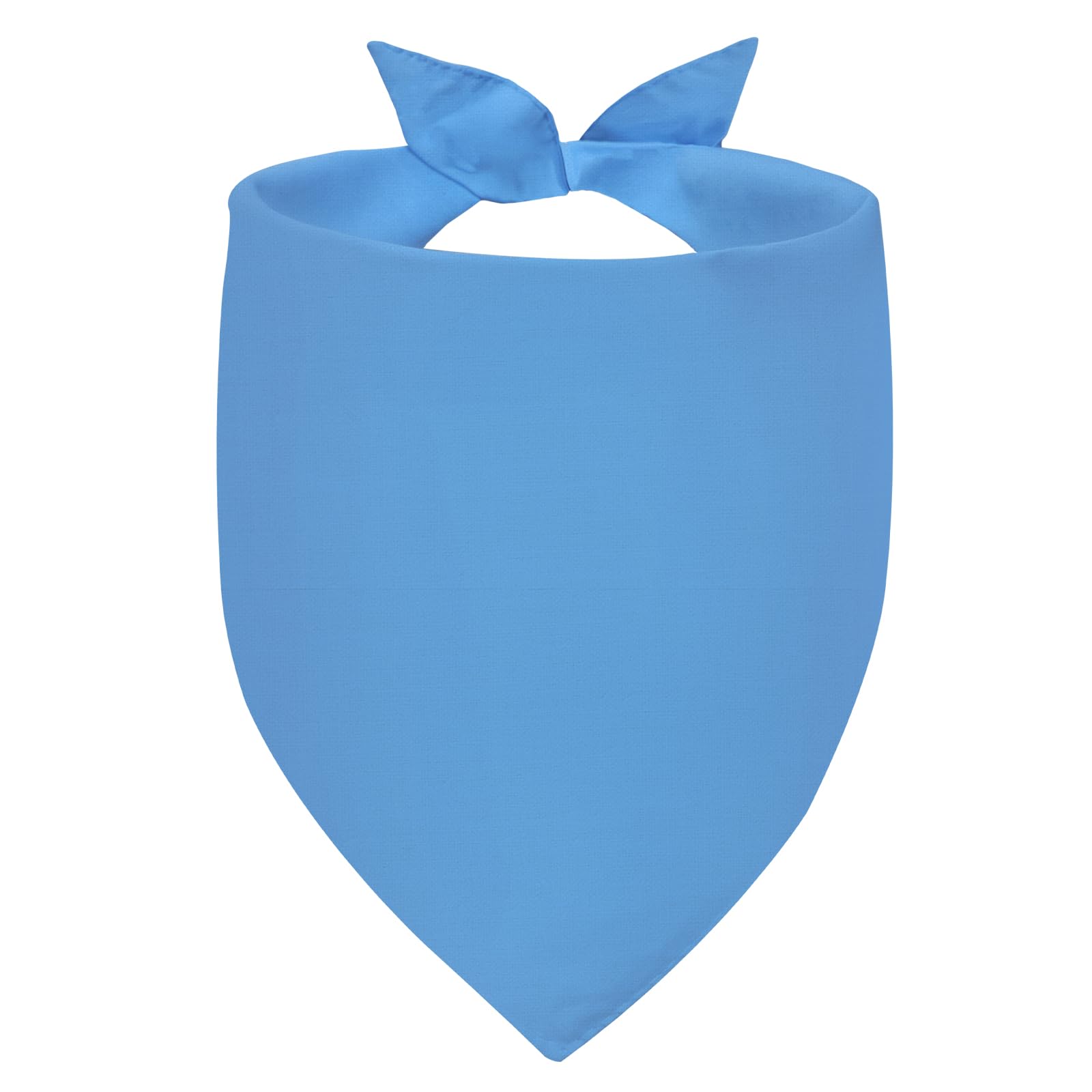 Agroon Blank Dog Bandanas Blue Small 1PCS, DIY Solid Cotton Scarf, Durable Triangle Reversible Bibs Handkerchief for Puppy Pet, Personalized Birthday/