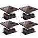 (4 Pack) Westinghouse 4 x 4 Pagoda II Solar LED Post Cap Light (Bronze)