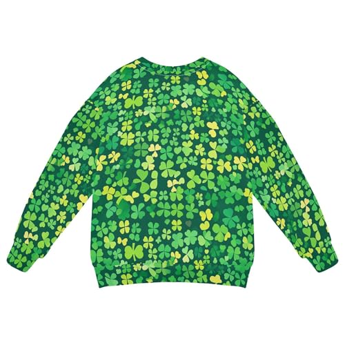 JUNZAN St.Patrick's Green Shamrocks Little Boys Hoodie Sweatshirt Crewneck Hoodie for Boys Party 4T2