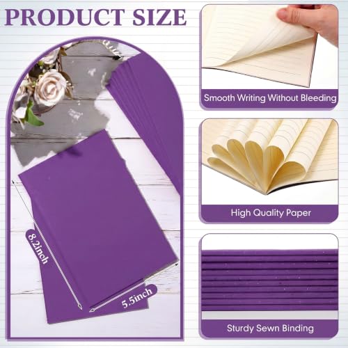 Image of Mimorou 100 Pcs A5 Journals Notebooks Bulk,Purple,Lined