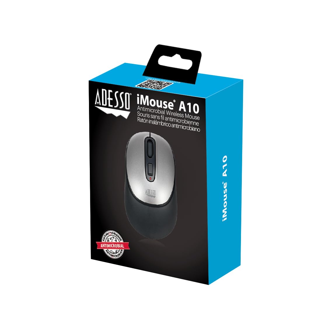 Bezprzewodowa mysz optyczna iMouse A10, technologia RF 2,4 GHz, 800/1200/1600 DPI, obsługa prawo- i leworęczna, z nano, kompatybilna z Windows i Mac, działa na powierzchniach szklanych, drewnianych i