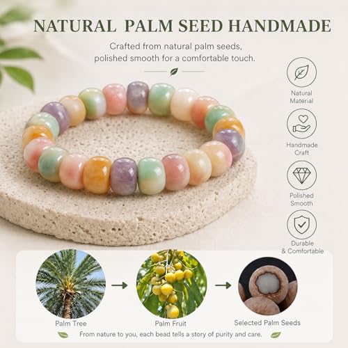 Image of Fidget Bracelet Bodhi Seed Bracelets Anxiety Fidget Bracelets Protection Healing Stretch Alleviate Anxiety Stress Protection Healing Bodhi Jewelry Gifts for Women Men