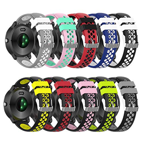 for Garmin Vivoactive 3 Band, Silicone Replacement WatchBand Strap Band Wristband for Garmin Vivoactive 3,Garmin Vivomove and Garmin Vivomove HR (10Pcs, 5.5