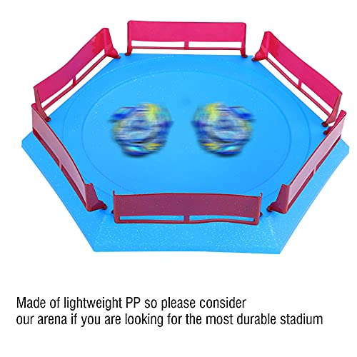 BONKZEBU Gyro Arena, Exciting Duel Top Dreidel Toy Accessory for Kids, Full Size Arena, Let Fight, Light Portable Material PP (Pearl Blue)