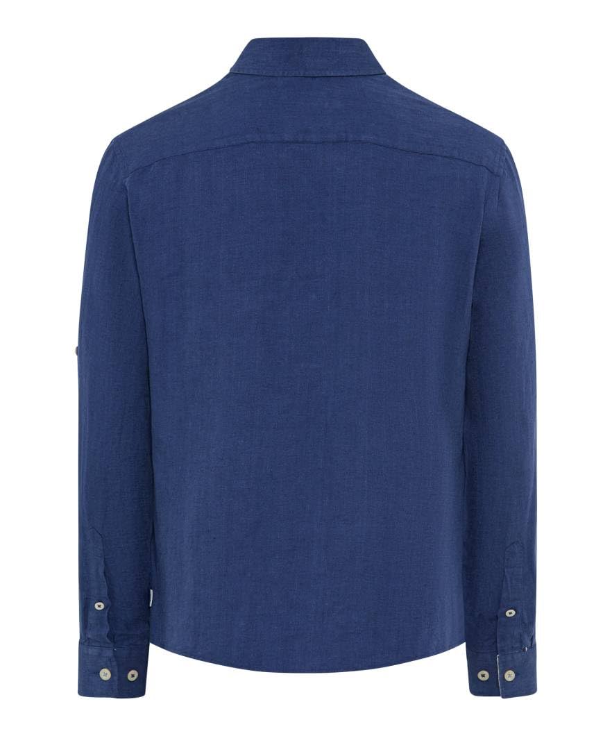 BRAX Koszula Mężczyźni Style Dirk U Pure Linen Quality