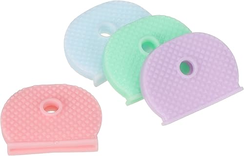 Miniatura 1 de PATIKIL Fundas para llaves, paquete de 48 llaves, anillo de codificación, identificadores, funda protectora de silicona para oficina, casa,