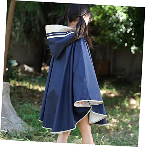 Hooded Rain Cape for Emergency Gear and Travel Cloak Pupils Girl3