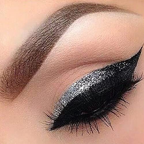 Image of Krayons Insta Dri Sparkling Eyeliner, Grey, 7ml And Power Stay Nontransfer 12hrs Stay Matte Liquid Lipstick, Wow Nude, 4ml