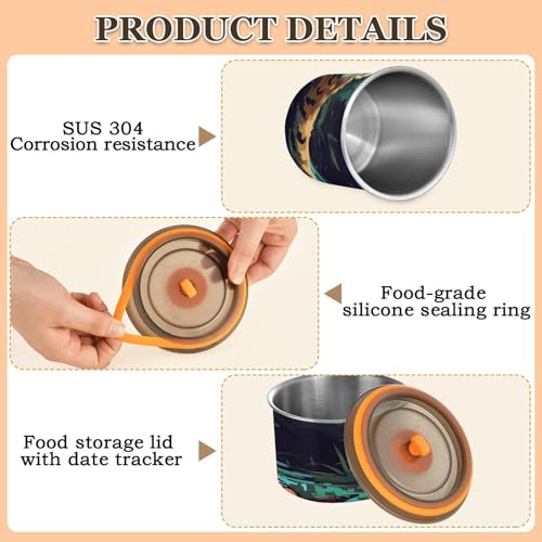 Envase hermético para café acero inoxidable 900ml miniatura 4