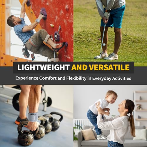 Image of CAMBIVO 2 Pack Wrist Brace for Carpal Tunnel with wraps, Gray | Wrist Support, Adjustable Wrist Wraps for Weightlifting, Tendonitis, Pain Relief, Sleeping, Night, Gym, Neoprene, Both Hands