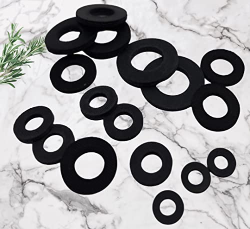 M8 Black Rubber Washers DIN 125 (Pack of 20) From A Washers size: 8.4 mm Inside Diameter x 16mm Outside Diameter x 1.6mm Thickness - Image 4