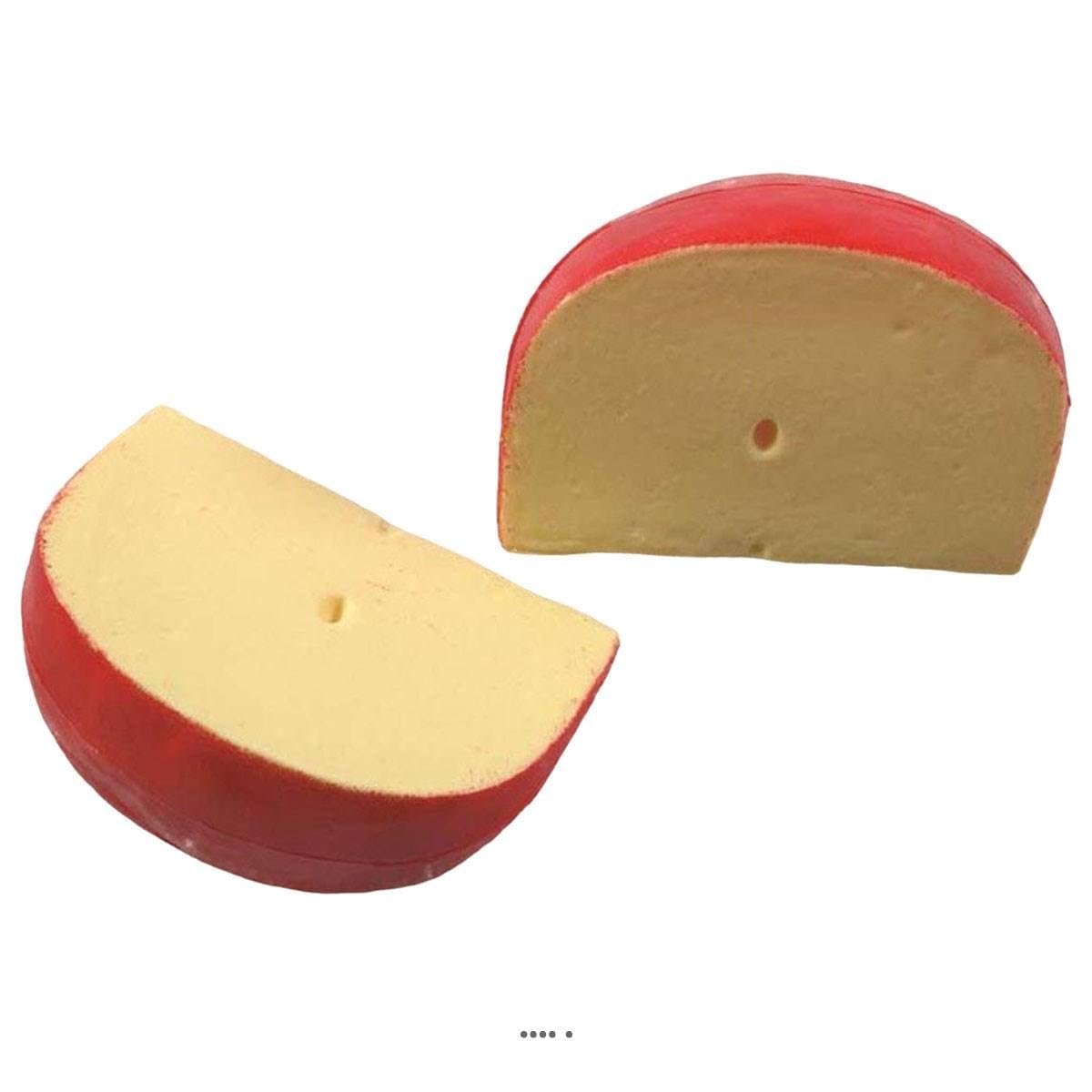 Artif-Déco-Mag.com Edam Pack of 2 Blown Plastic Cheese Pieces L 110 x 75 mm