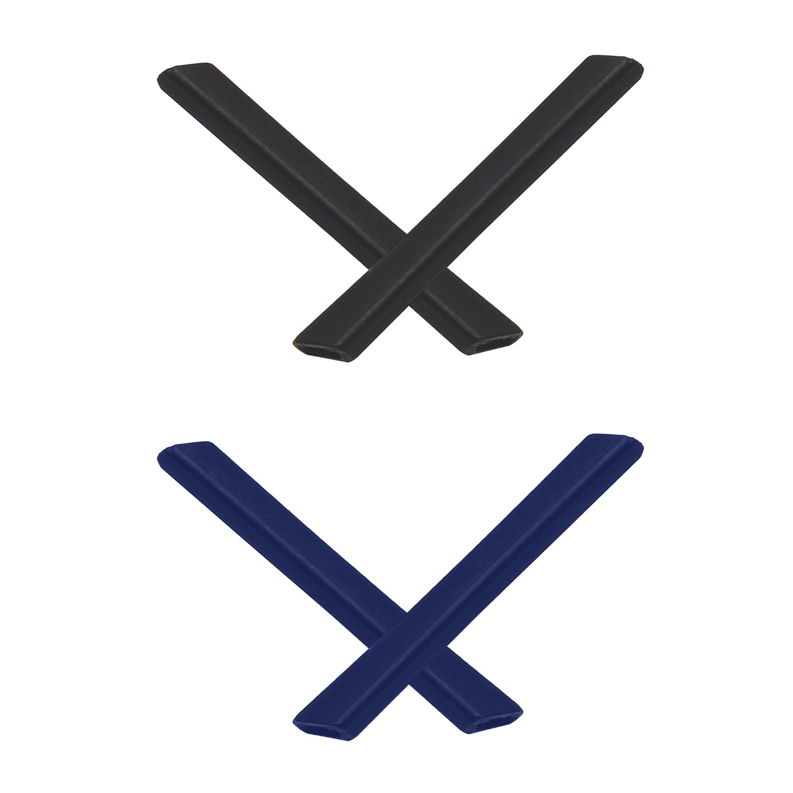 Mryok 2 Pair Replacement Earsocks for Oakley Jawbone/Minute 2.0/Racing Jacket/Split Jacket - Navy Blue & Black
