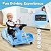 Costzon Electric Cleaning Go Kart for Kids, 12V Battery Powered Ride on Race Car with Detachable Mop, 3-Speed Remote Control, Horn, Music & Wireless Connection, Go Cart for Aged 2-5 Gifts (Blue)