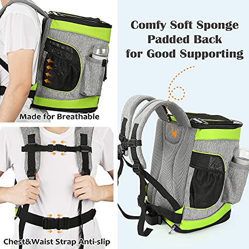 Kato Tirrinia Haustier Hund Träger Rucksack, Haustier Tragetasche mit Mesh für mittelgroße Hunde Katzen, 1.5lbs Welpen Träger tragbare Reisetasche