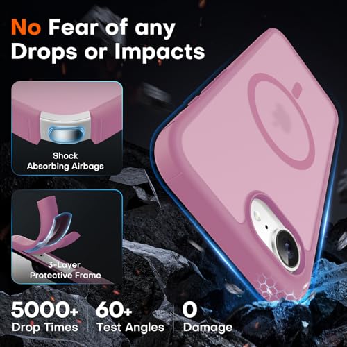 Image of TOCOL for iPhone 17e Case, Compatible with Magsafe, Military Drop Protection, Slim Translucent Matte Shockproof for iPhone 17 e Case 6.1 inch (Lilac Purple)