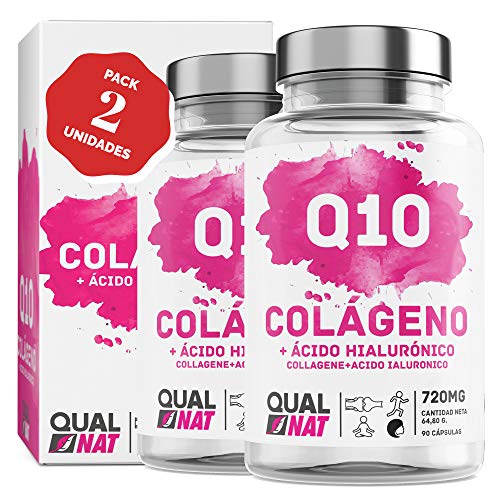 Colágeno con Q10 y Ácido Hialurónico - Complemento para Articulaciones, Piel y Huesos - 180...